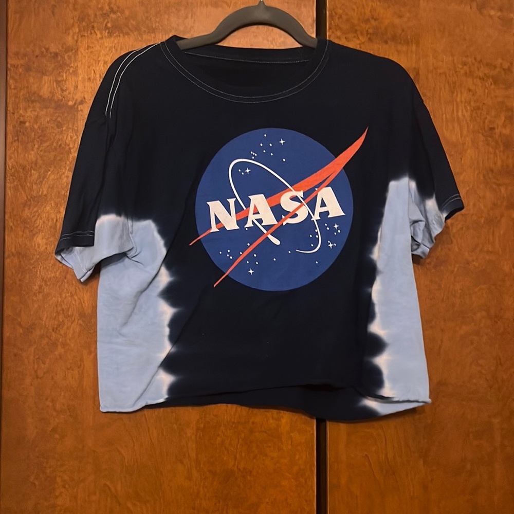 nasa tie dye crop top